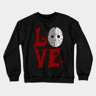 Love Halloween Hockey Mask Killer Design Crewneck Sweatshirt